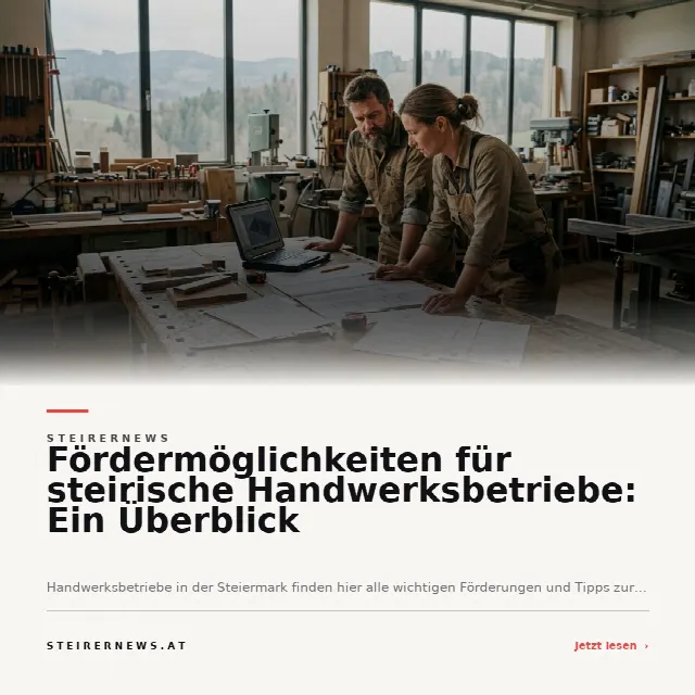 Share-Card fuer Fördermöglichkeiten für steirische Handwerksbetriebe: Ein Überblick