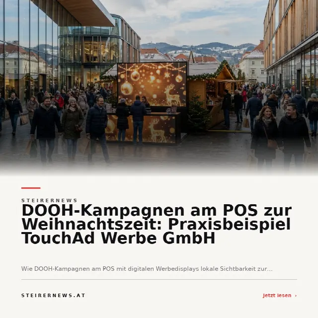 Share-Card fuer DOOH-Kampagnen am POS zur Weihnachtszeit: Praxisbeispiel TouchAd Werbe GmbH
