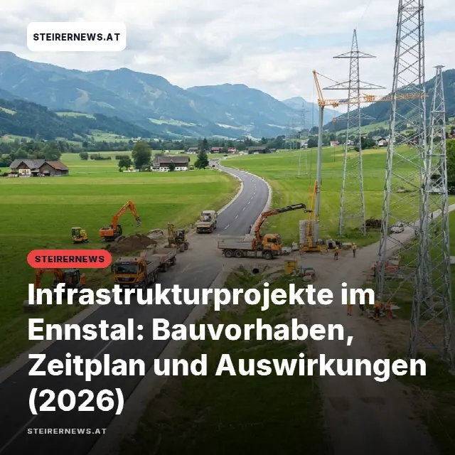 Share-Card fuer Infrastrukturprojekte im Ennstal: Bauvorhaben, Zeitplan und Auswirkungen (2026)