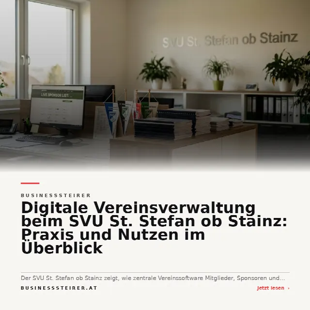 Share-Card fuer SVU St. Stefan: Digitale Vereinsverwaltung für mehr Transparenz und Effizienz