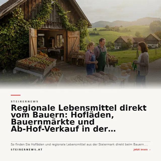 Share-Card fuer Regionale Lebensmittel direkt vom Bauern: Hofläden, Bauernmärkte und Ab-Hof-Verkauf in der Steiermark
