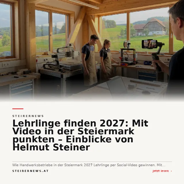 Share-Card fuer Lehrlinge finden 2027: Mit Video in der Steiermark punkten – Einblicke von Helmut Steiner