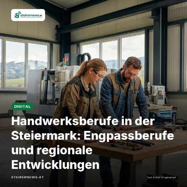 Share-Card fuer Handwerksberufe in der Steiermark: Engpassberufe und regionale Entwicklungen