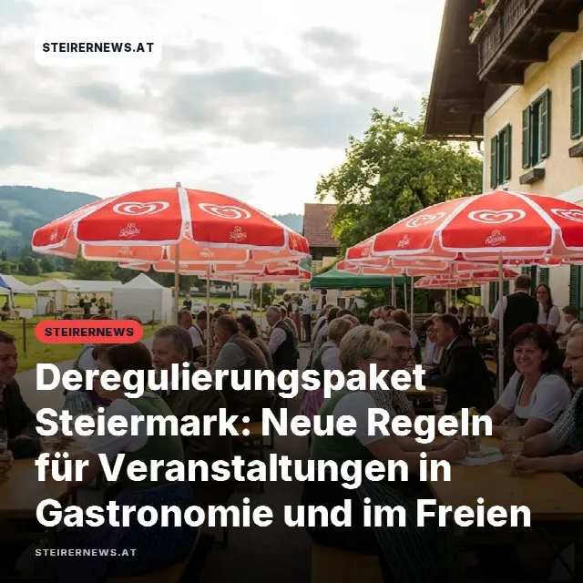Share-Card fuer Deregulierungspaket Steiermark: Neue Regeln für Veranstaltungen in Gastronomie und im Freien